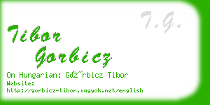 tibor gorbicz business card